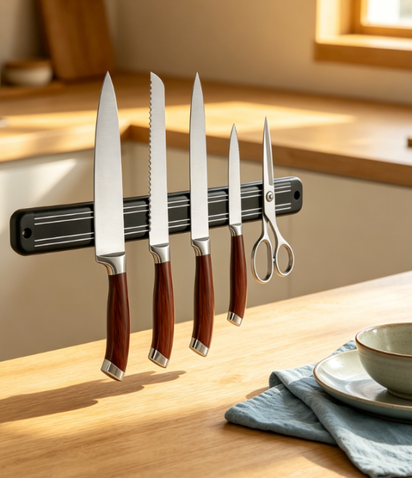 Universal magnetic knife holder, wall mounted refrigerator multi purpose storage strip